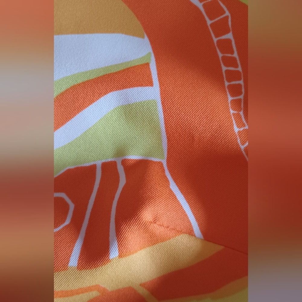 RARE 70s Psychadelic Neon Kaftan Dress With Matching Shorts! - Picture 15 of 16